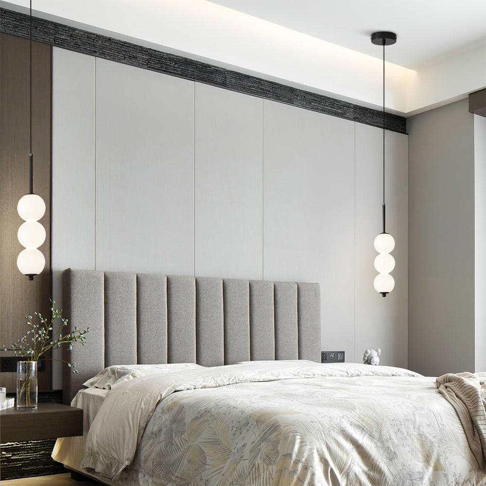 Orbet Stacked Glass Ball Pendant Lamp for Bedside | Desfino
