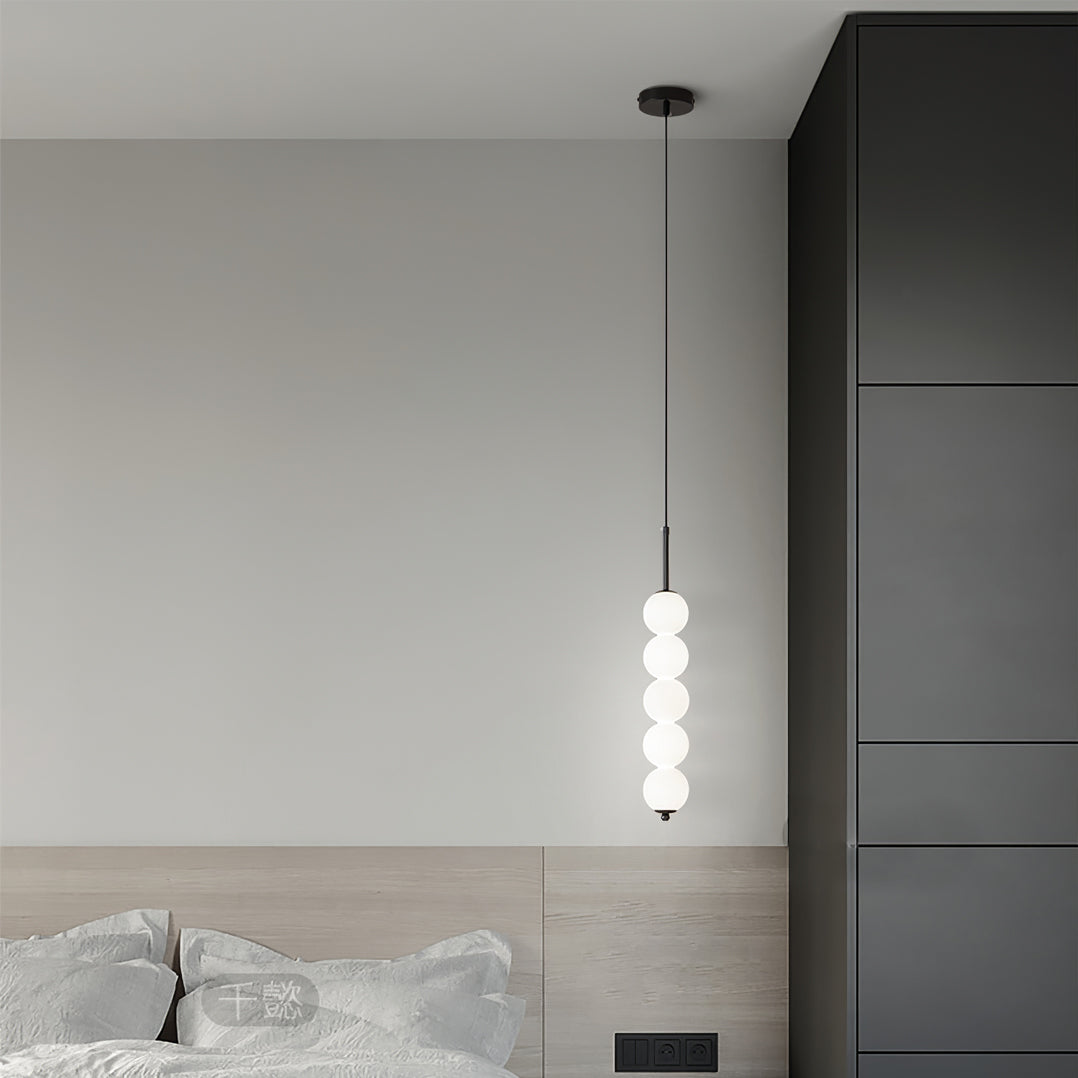 Orbet Stacked Glass Ball Pendant Lamp for Bedside | Desfino