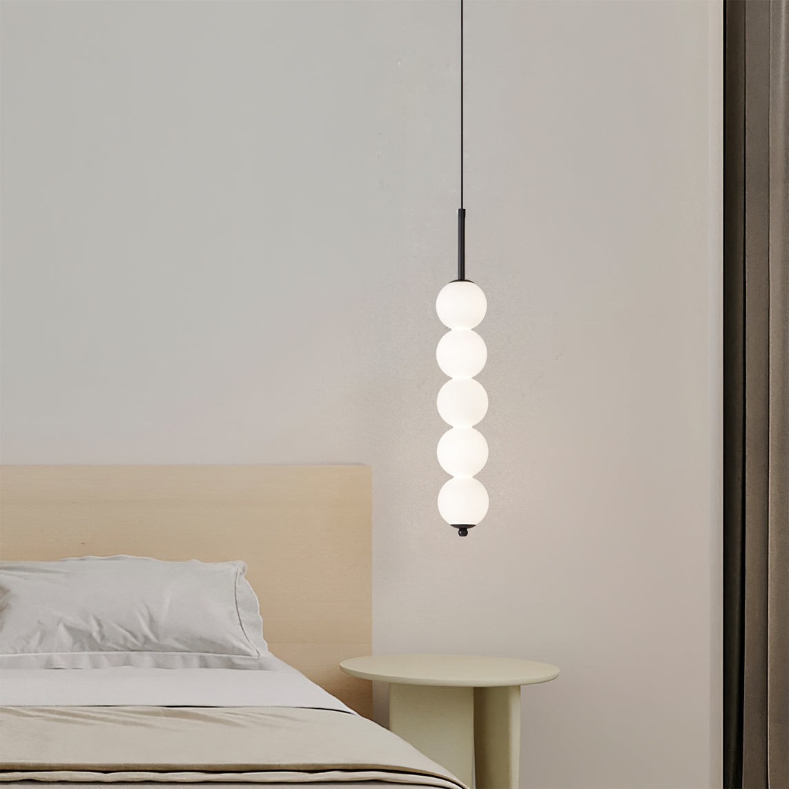 Orbet Stacked Glass Ball Pendant Lamp for Bedside | Desfino