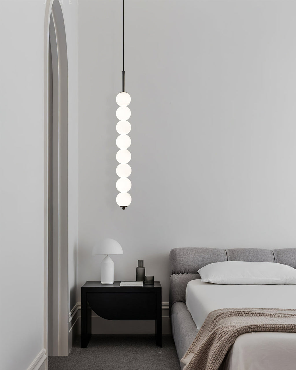 Orbet Stacked Glass Ball Pendant Lamp for Bedside | Desfino