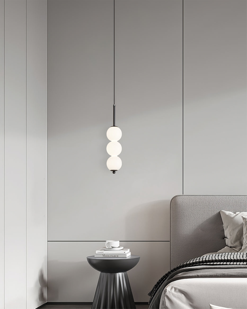 Orbet Stacked Glass Ball Pendant Lamp for Bedside | Desfino