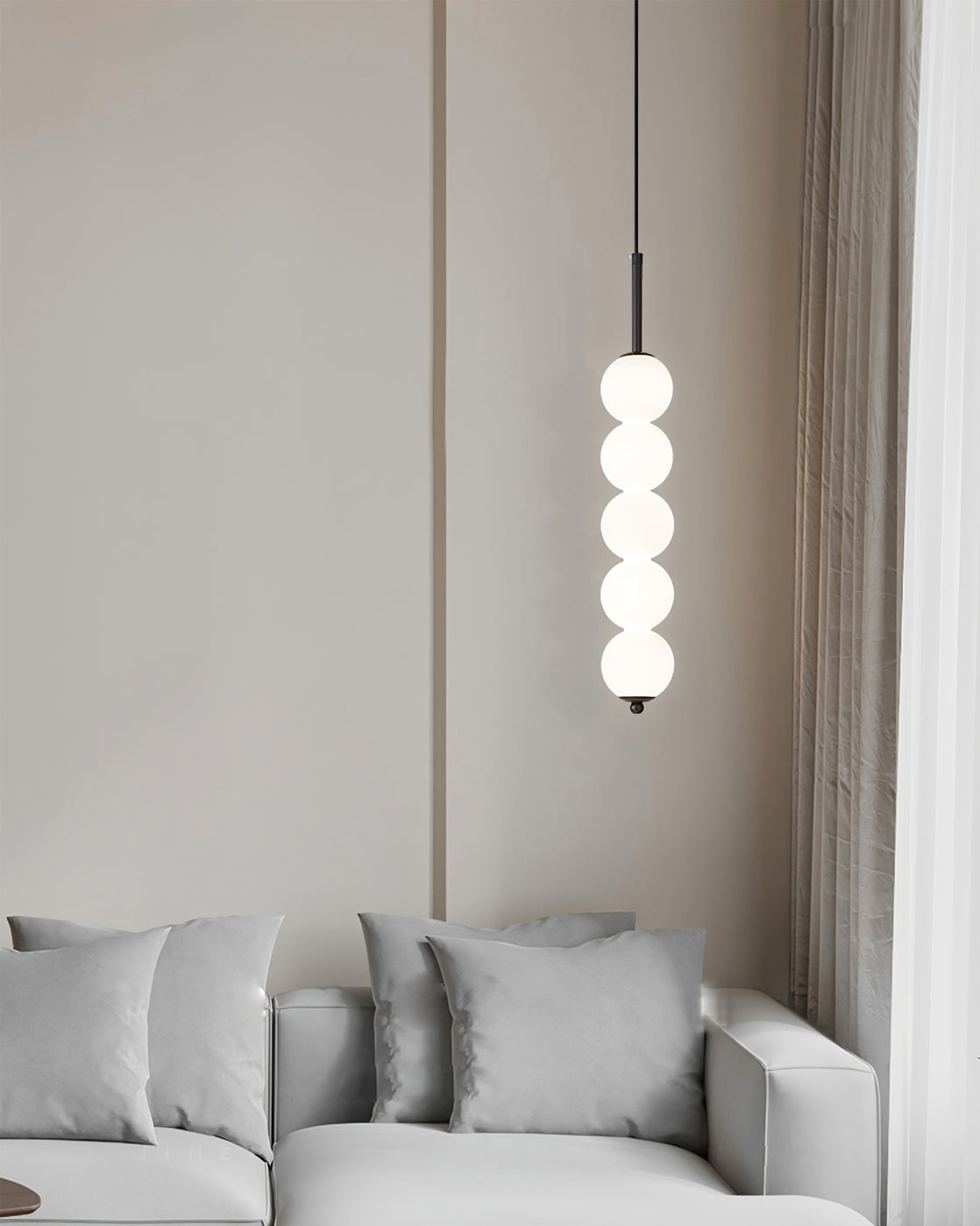 Orbet Stacked Glass Ball Pendant Lamp for Bedside | Desfino