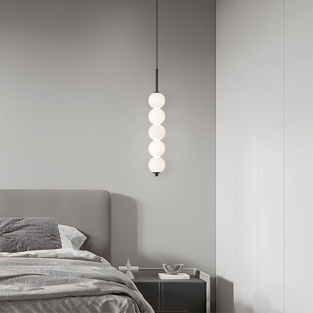 Orbet Stacked Glass Ball Pendant Lamp for Bedside | Desfino
