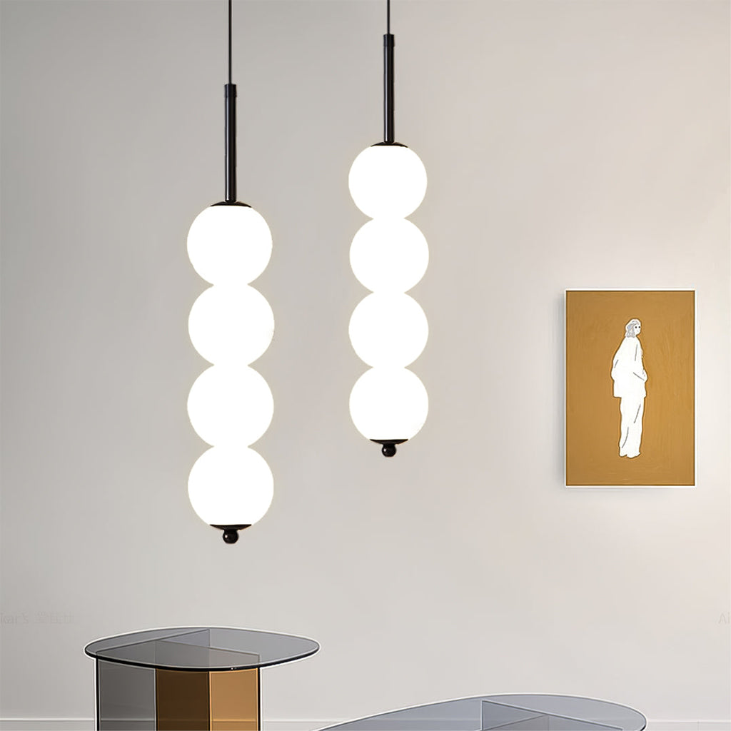 Orbet Stacked Glass Ball Pendant Lamp for Bedside | Desfino