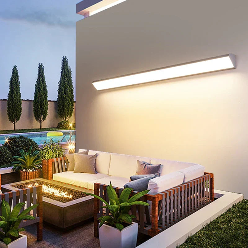PatioGlow Waterproof LED Wall Lamp — Slim Exterior Light - Desfino