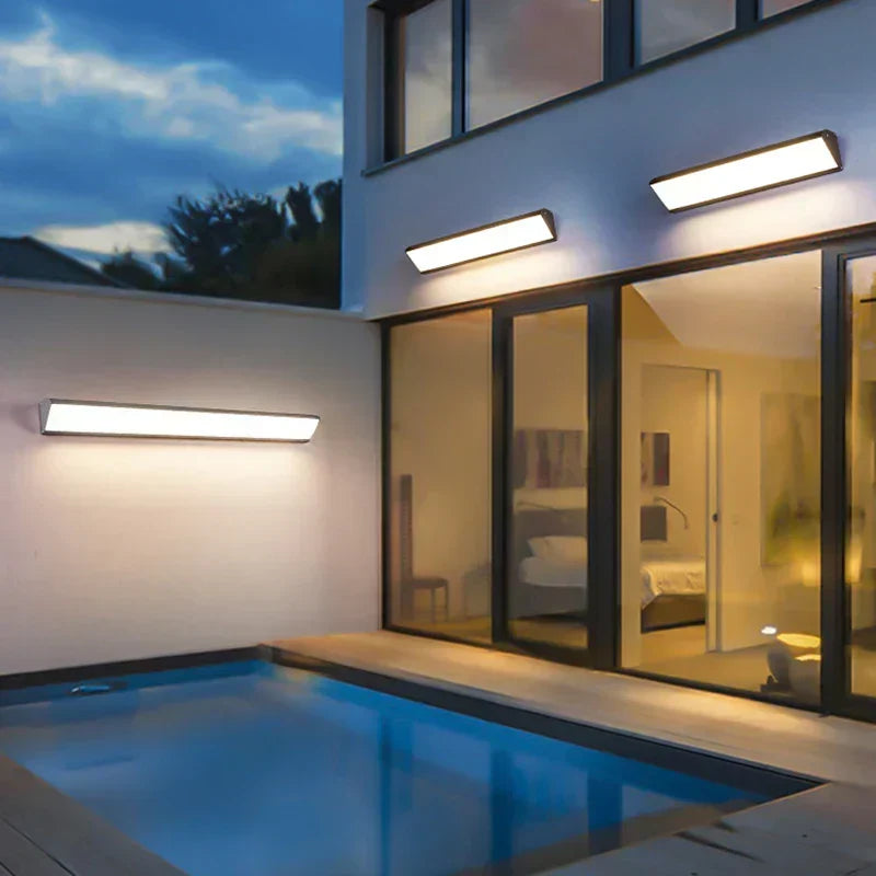PatioGlow Waterproof LED Wall Lamp — Slim Exterior Light - Desfino
