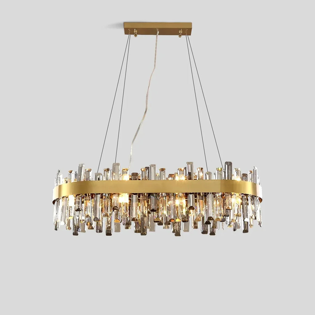 Round Oval Crystal Chandelier | Desfino