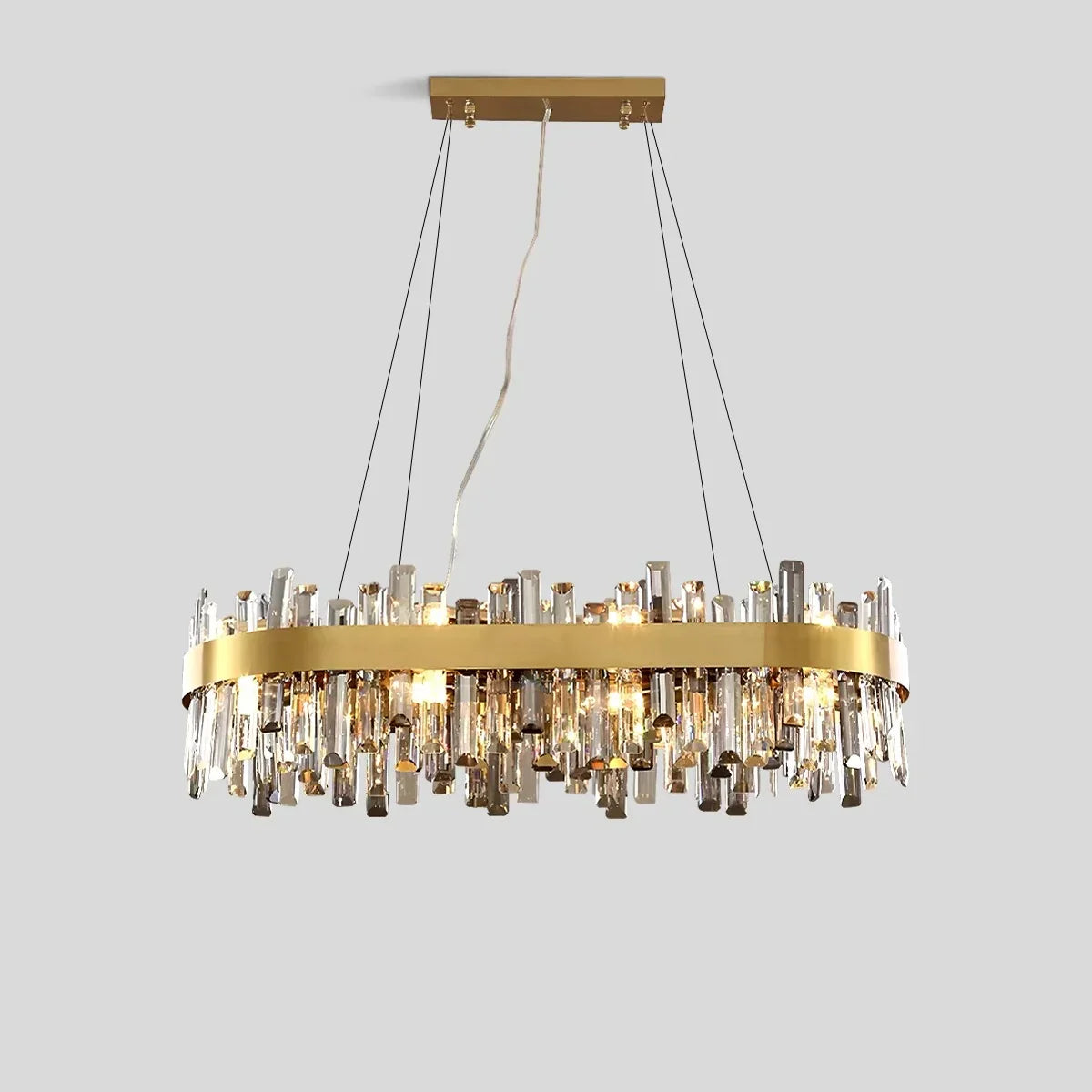 Round Oval Crystal Chandelier | Desfino