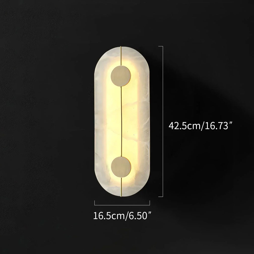 Light Luxury All Copper Spanish Alabaster Wall Light | Desfino