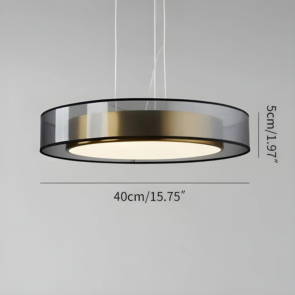 Simple Round LED Copper Pendant Light Ceiling Lamp | Desfino