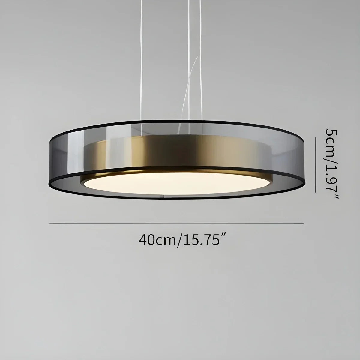 Simple Round LED Copper Pendant Light Ceiling Lamp | Desfino