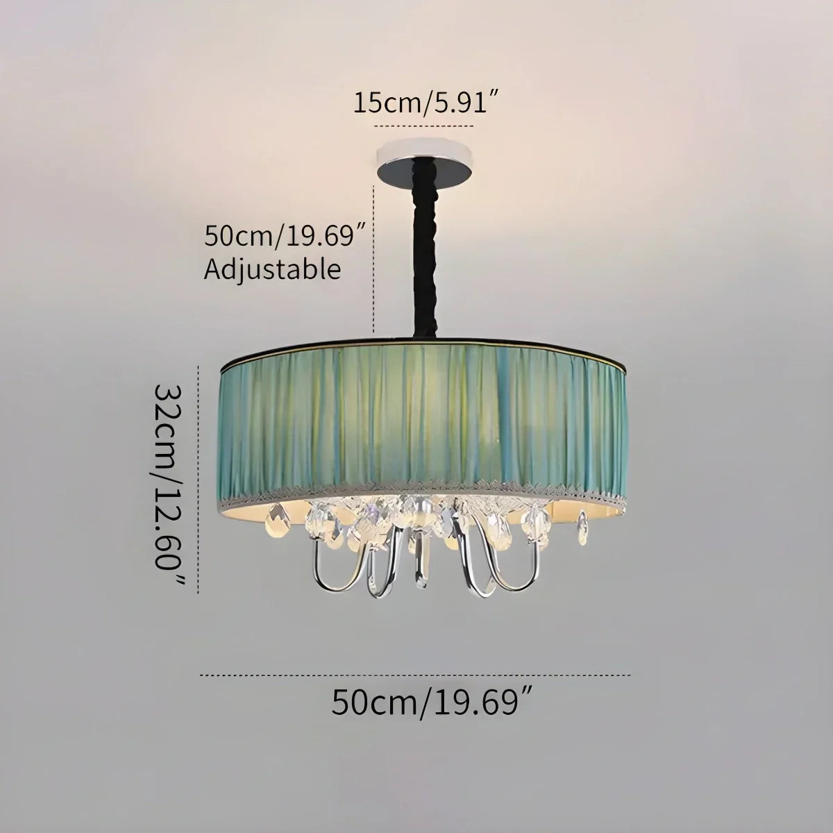 Alloy Luxury Crystal  Pendant Light for Living Room | Desfino