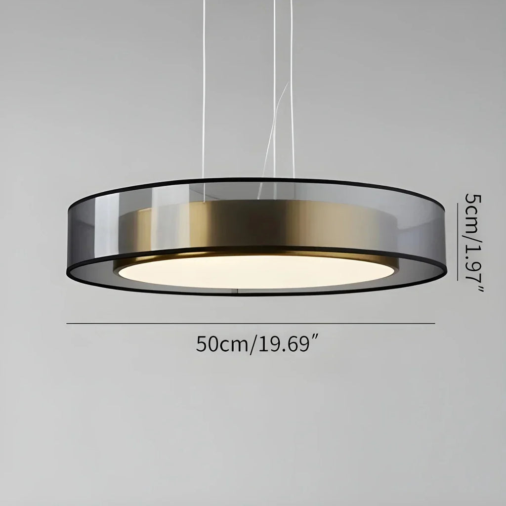 Simple Round LED Copper Pendant Light Ceiling Lamp | Desfino