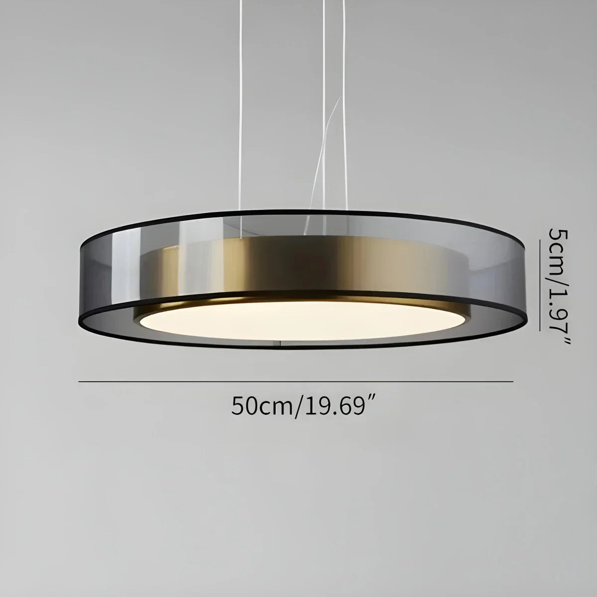 Simple Round LED Copper Pendant Light Ceiling Lamp | Desfino