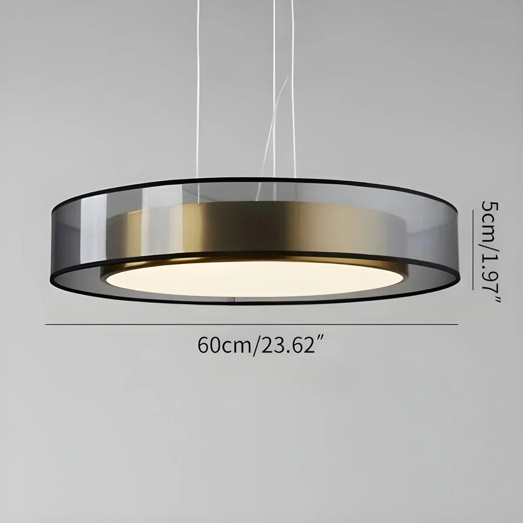 Simple Round LED Copper Pendant Light Ceiling Lamp | Desfino