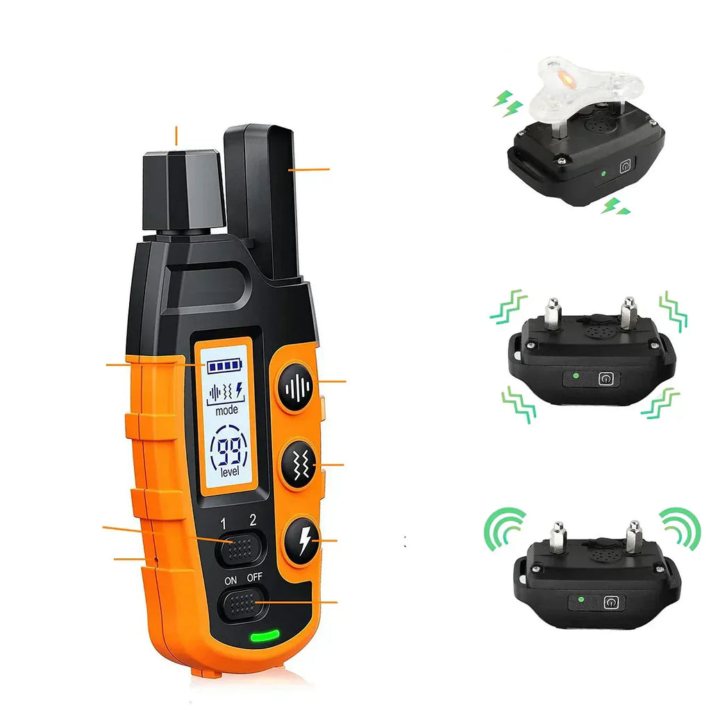 קולר לכלבים NovaPace — שלט רחוק לטווח 1000m, עמיד למים בתקן IPX7, נטען - Desfino