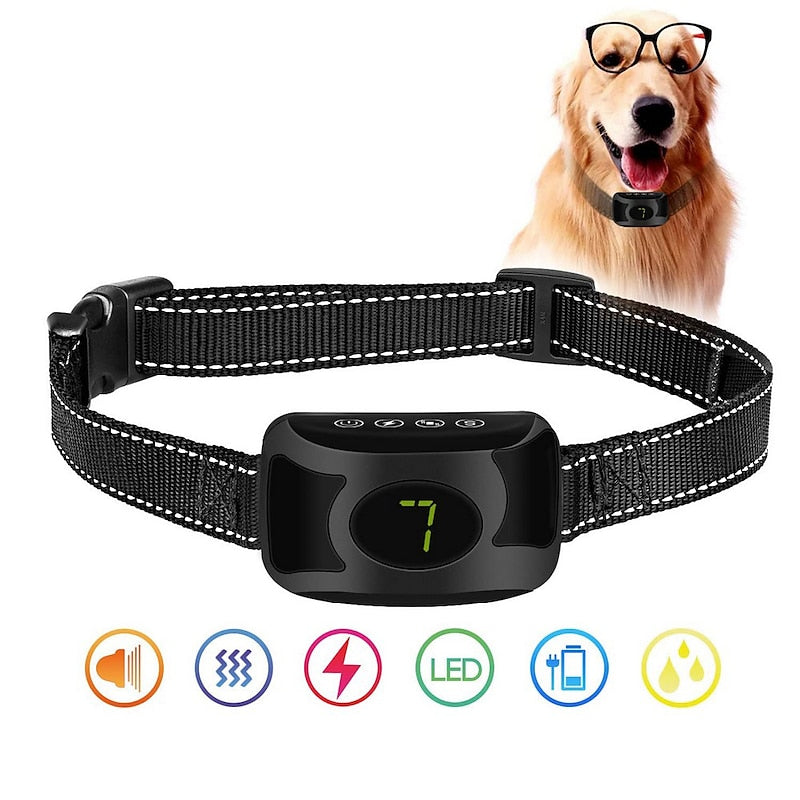 Collier anti-aboiement CanisGuard Pro — Dresseur rechargeable sonore et vibrant, 20–55 cm - Desfino
