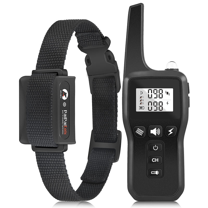 LumosPaw Pro κολάρο εκπαίδευσης σκύλου, εμβέλεια 1097m — Μπιπ, δόνηση, ηλεκτρικό ερέθισμα, φακός - Desfino