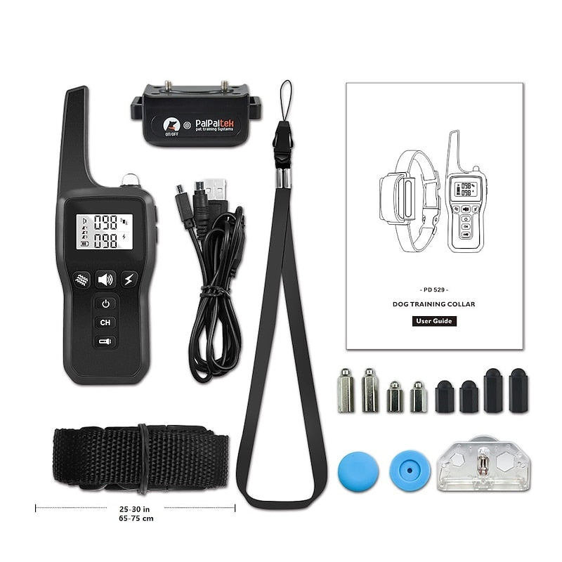 LumosPaw Pro κολάρο εκπαίδευσης σκύλου, εμβέλεια 1097m — Μπιπ, δόνηση, ηλεκτρικό ερέθισμα, φακός - Desfino