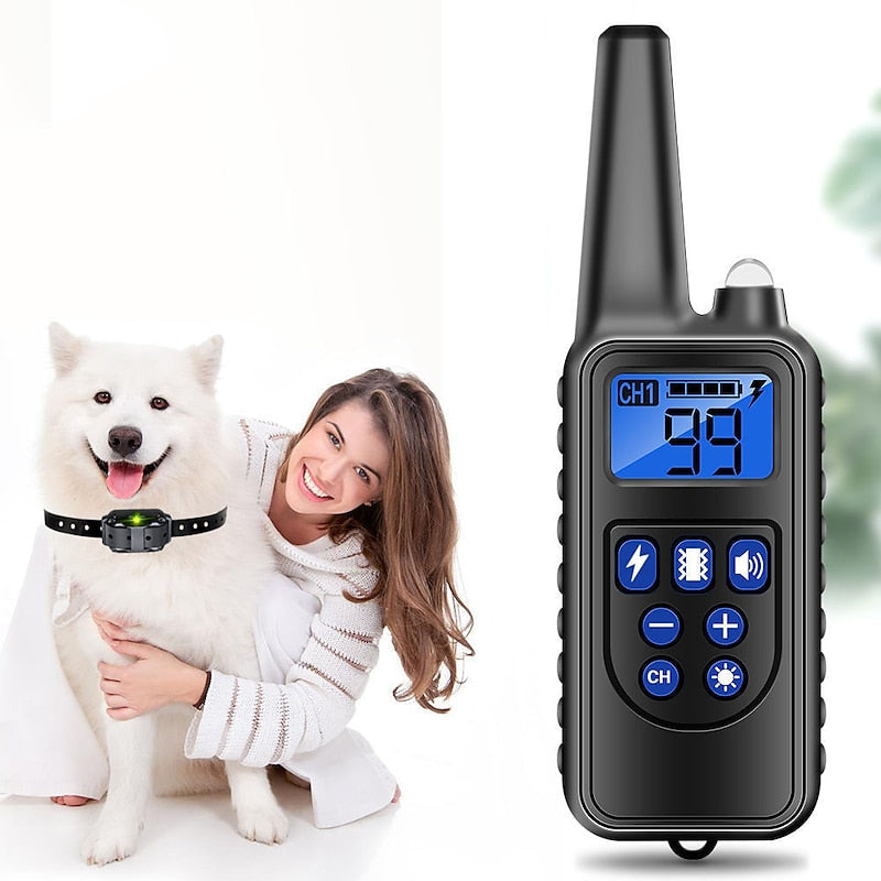 NovaPaw-trainingshalsband — 300m, pieptoon, trilling, statische schok en led - Desfino