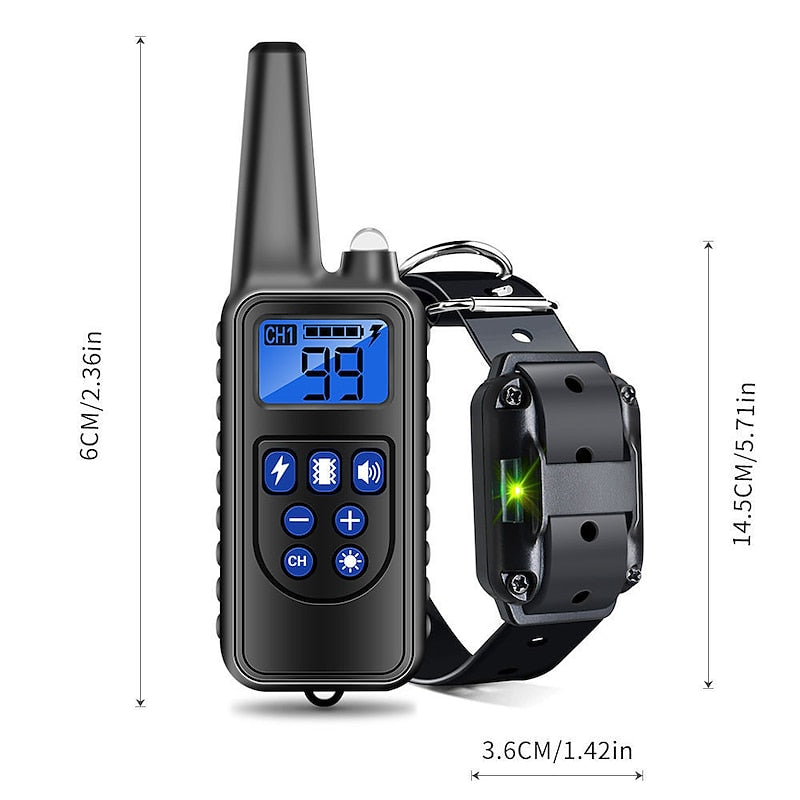 NovaPaw-trainingshalsband — 300m, pieptoon, trilling, statische schok en led - Desfino