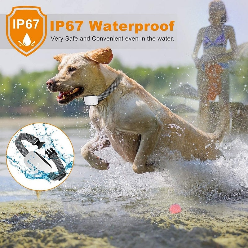 NovaPup oplaadbare blafhalsband met touchscreen — waterdicht, 5–50 kg - Desfino