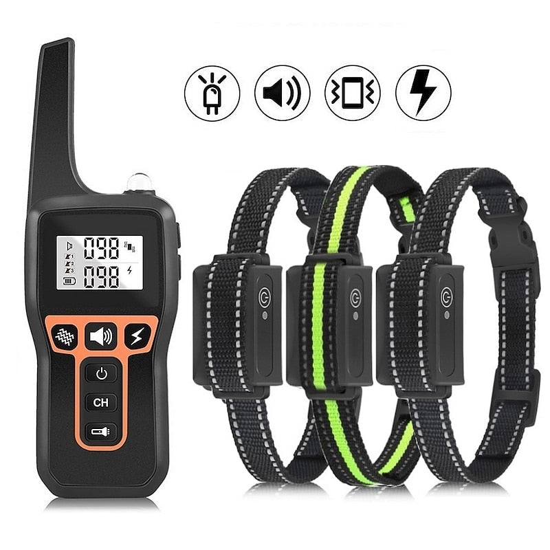 Collar impermeable recargable ZenRidge — 1000m, descarga/vibración/pitido - Desfino