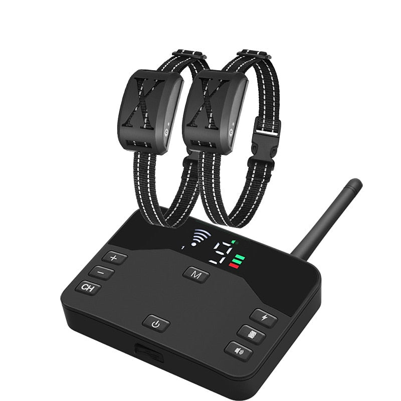 Gardă wireless pentru câini FidoFence Pro — guler de dresaj ajustabil pe 9–240m - Desfino