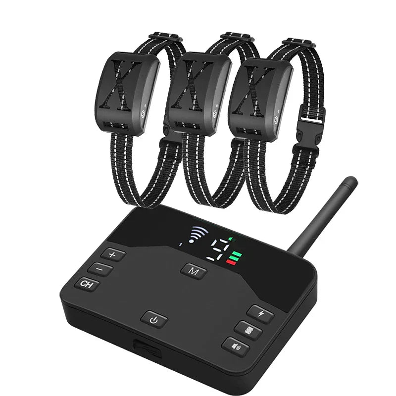 Gardă wireless pentru câini FidoFence Pro — guler de dresaj ajustabil pe 9–240m - Desfino