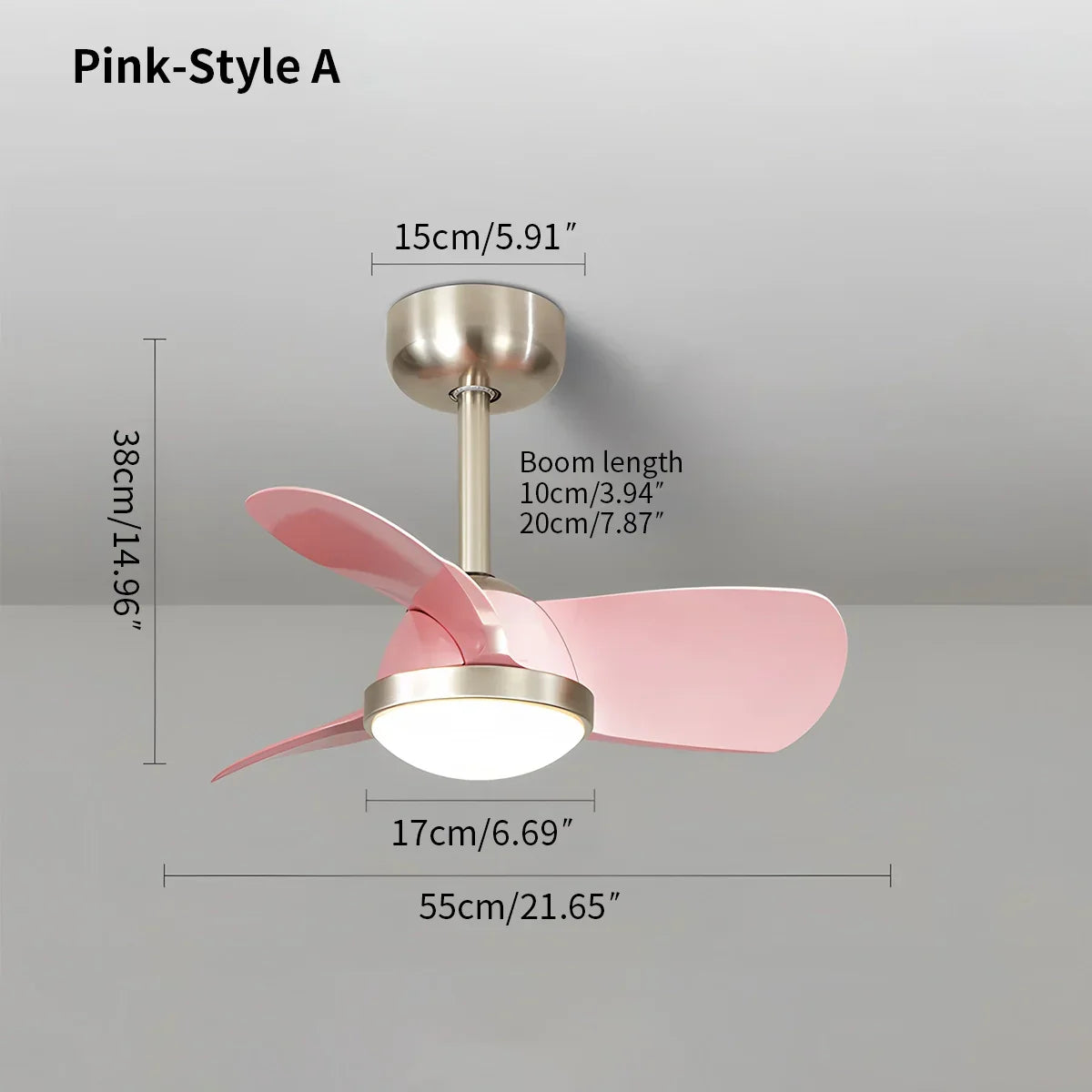 Einfacher Deckenventilator mit Licht für das Kinderzimmer | Desfino
