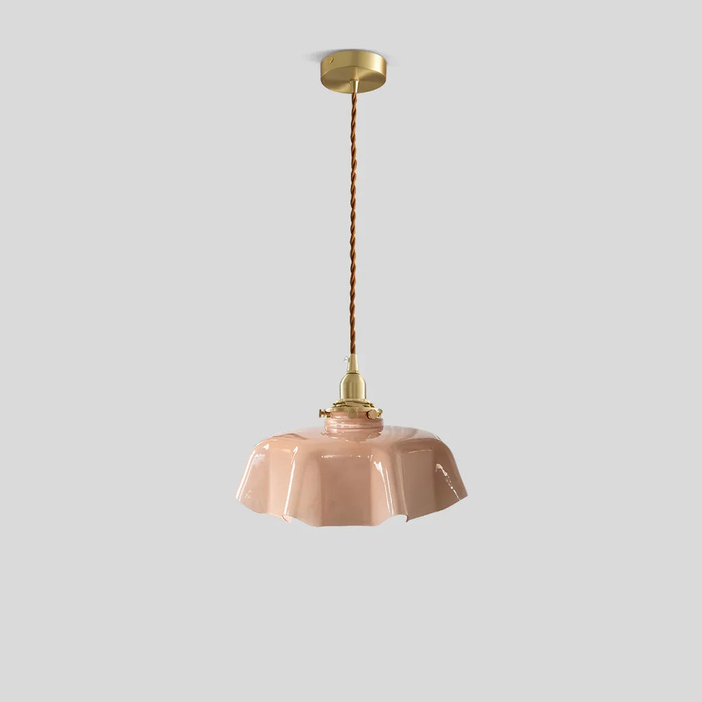 Retro-Pendelleuchte aus farbigem Glas für die Küche | Desfino