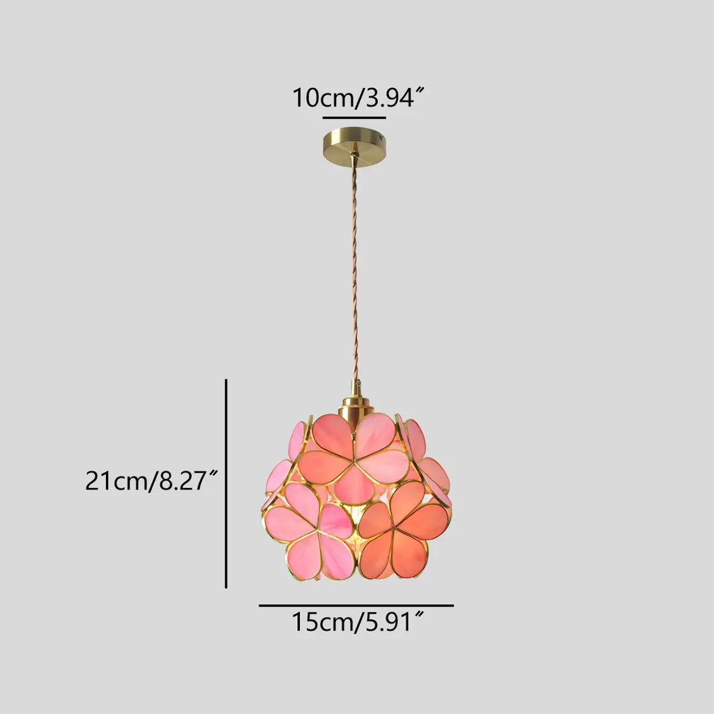 Cherry Blossom Stained Glass Pendant Light | Desfino