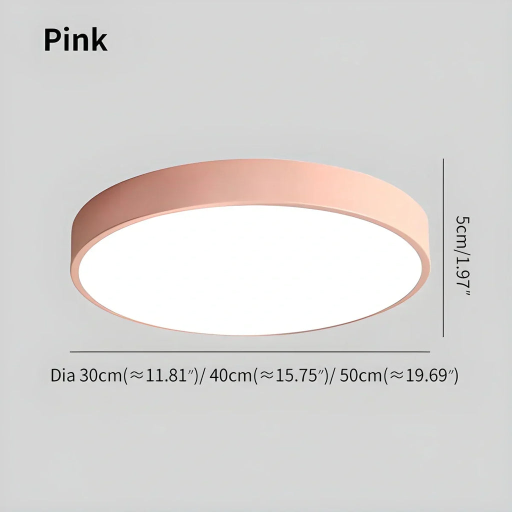 LED Minimalist Circular Macaron Ceiling Light | Desfino