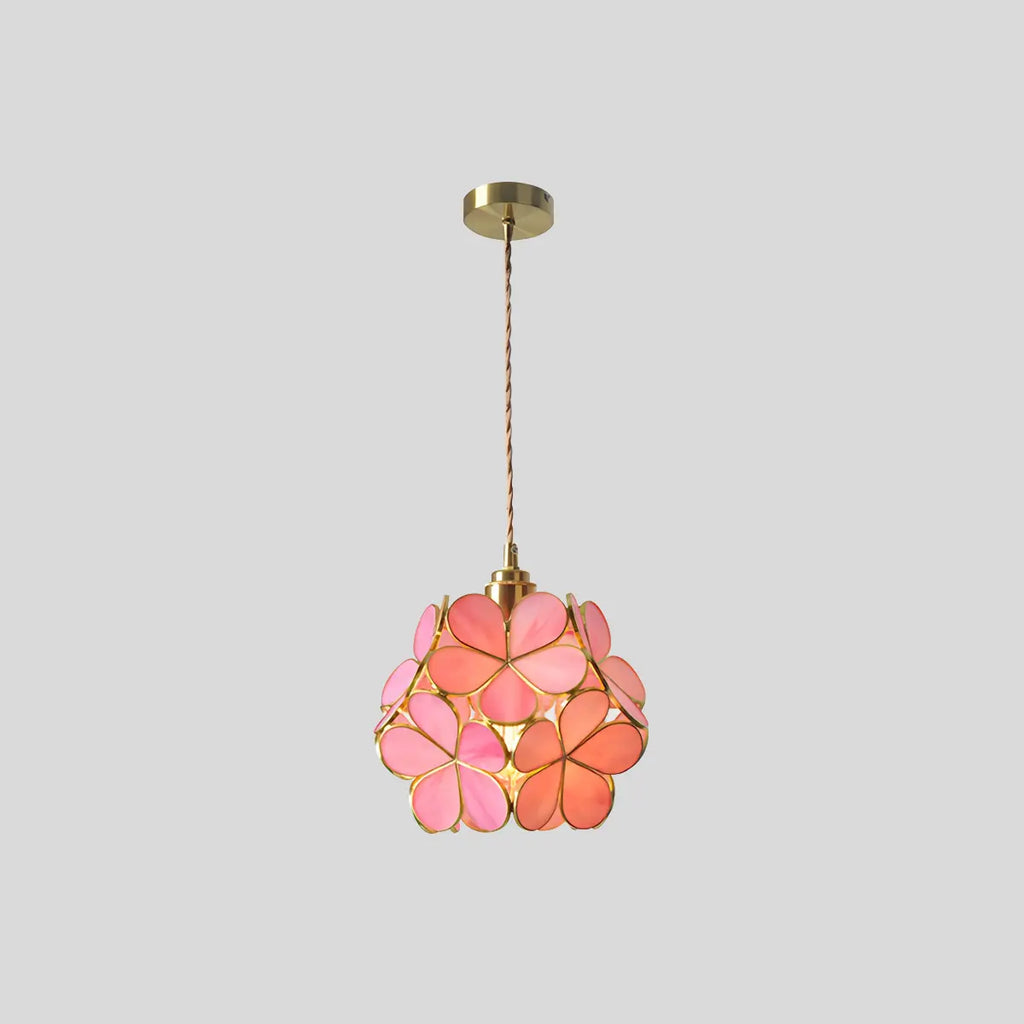 Cherry Blossom Stained Glass Pendant Light | Desfino