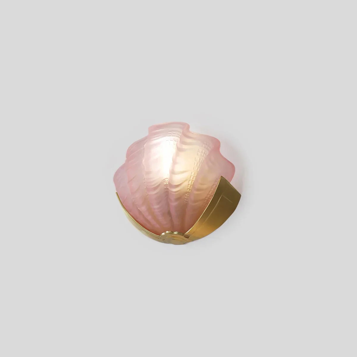 Light Luxury Brass Shell Glass Wall Lamp | Desfino