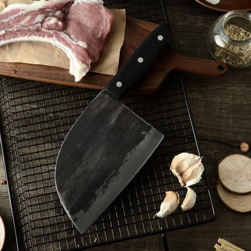 Couteau de chef serbe Almazan — Acier au carbone forgé à la main, soie pleine G10 - Desfino