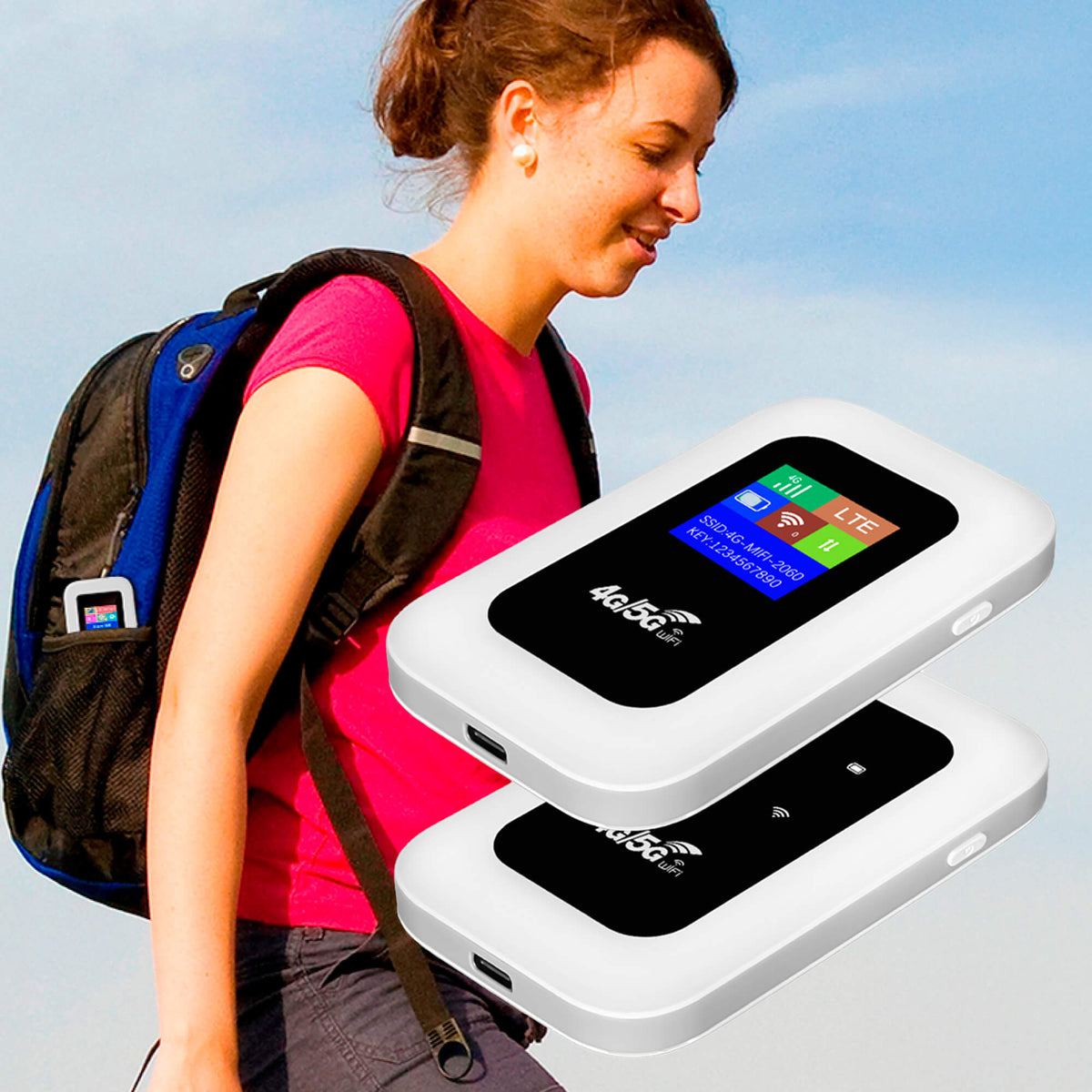 RoamWave hordozható 5G-s Wi-Fi-router — plug-and-play SIM-kártyás csatlakozás - Desfino