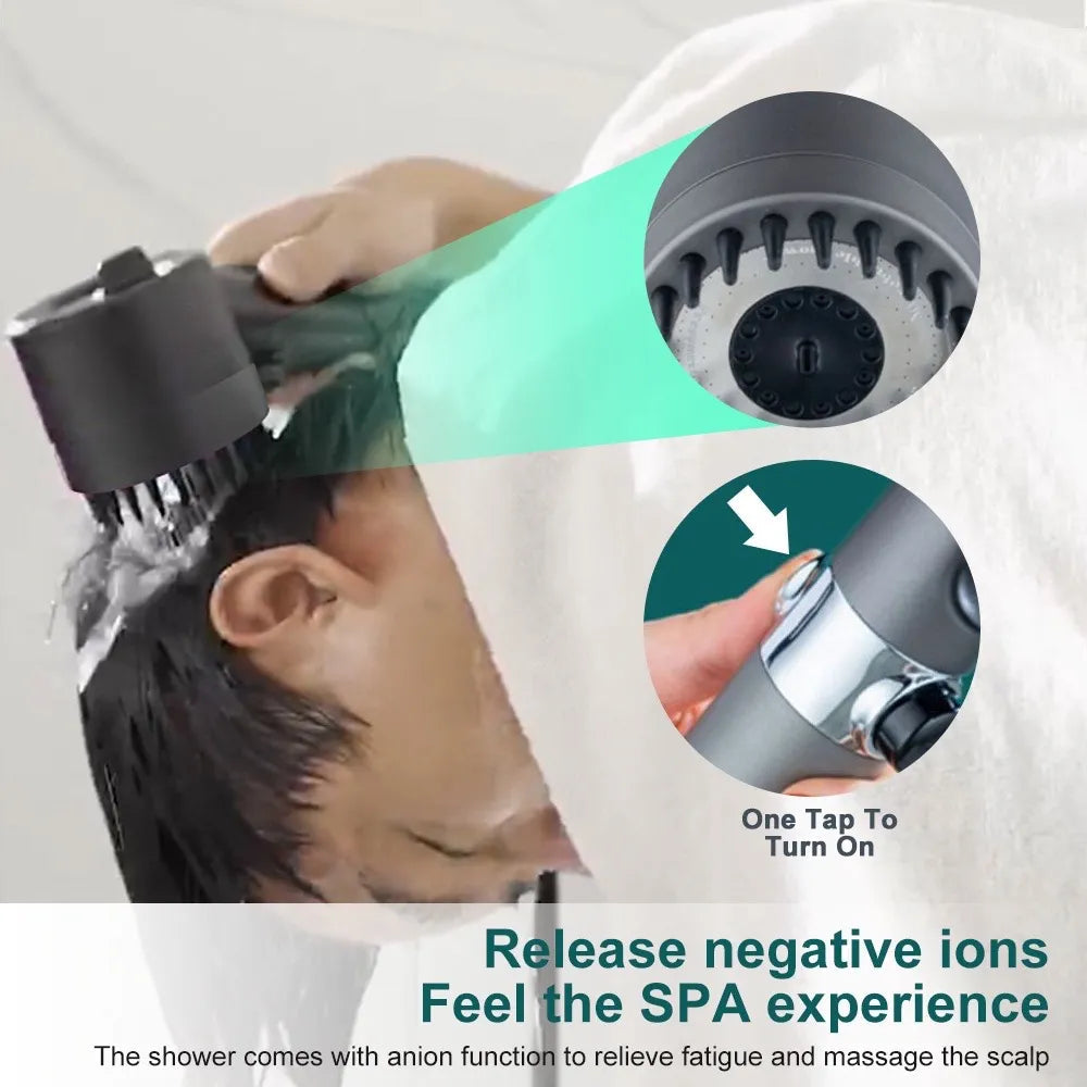 HydraPulse Showerhead — 200% Water Pressure, High-Velocity Spray