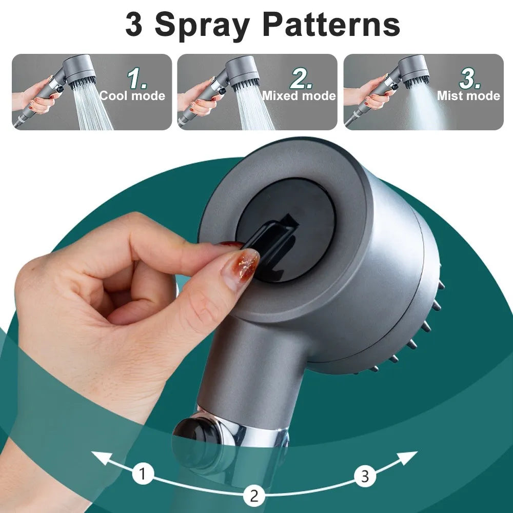 HydraPulse Showerhead — 200% Water Pressure, High-Velocity Spray