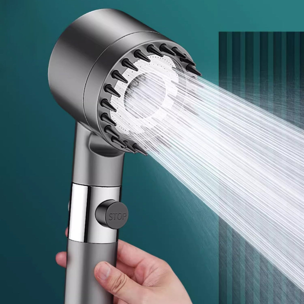HydraPulse Showerhead — 200% Water Pressure, High-Velocity Spray