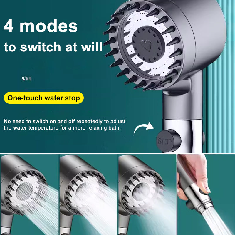 HydraPulse Showerhead — 200% Water Pressure, High-Velocity Spray