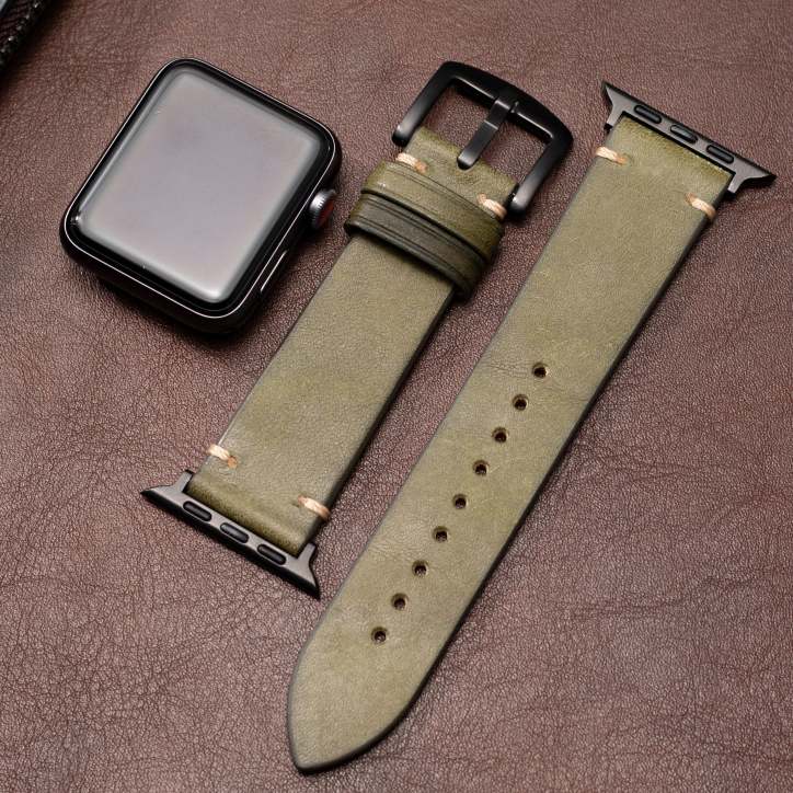Mareni-smartwatchrem — slankt italiensk læder, 316L rustfrit stål - Desfino