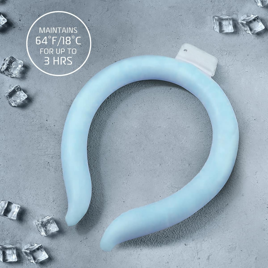 FrostLoop kühlende Nackenbandage — Wiederverwendbares Schlauchsystem mit Phasenwechsel - Desfino