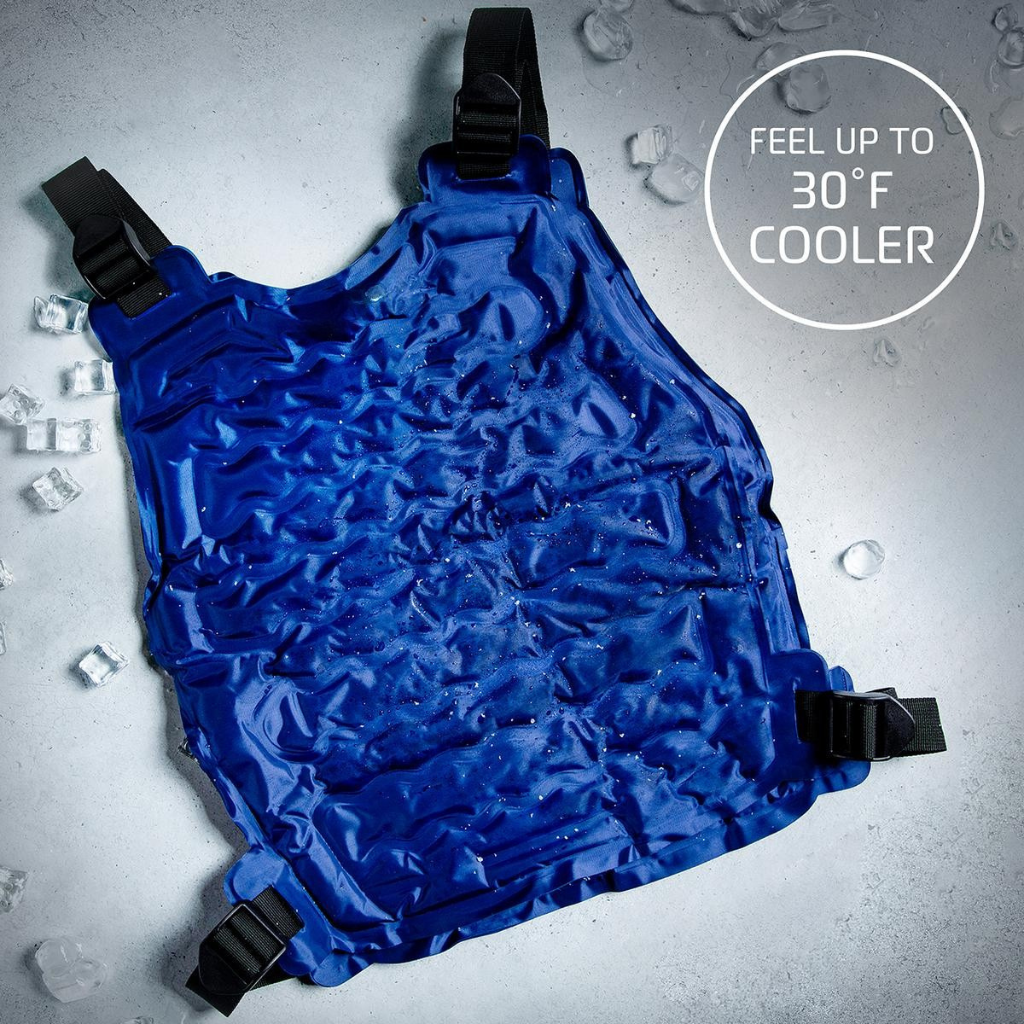 PolarCore justerbar isvest — genanvendelig gelkerne til lindring af varme - Desfino