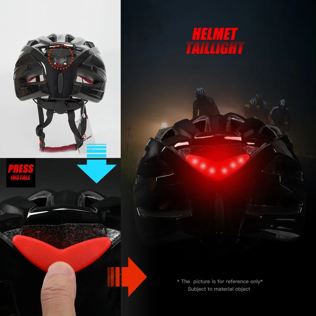 Kask rowerowy unisex Velora - lekki, zintegrowane tylne światło LED - Desfino