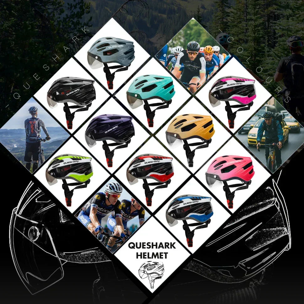 Kask rowerowy unisex Velora - lekki, zintegrowane tylne światło LED - Desfino