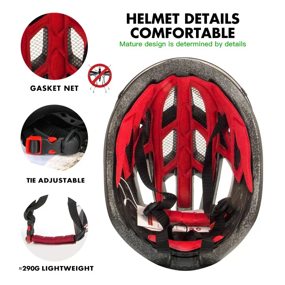 Kask rowerowy unisex Velora - lekki, zintegrowane tylne światło LED - Desfino