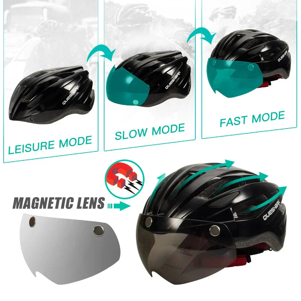 Kask rowerowy unisex Velora - lekki, zintegrowane tylne światło LED - Desfino