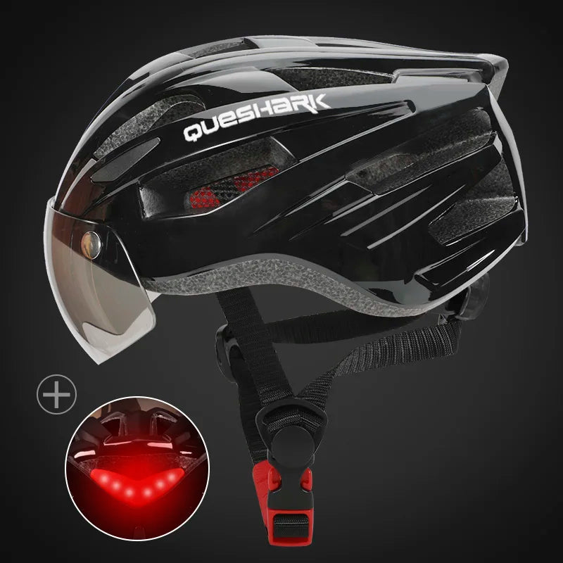 Kask rowerowy unisex Velora - lekki, zintegrowane tylne światło LED - Desfino