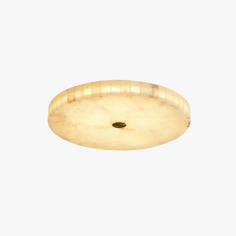 Asterra loftslampe i alabast — klassisk cirkulært design | Desfino